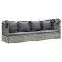 Gartenbett Sonnenliege mit synthetischem Rattandach grau von vidaXL, Betten im Freien - Ref: Foro24-46158, Preis: 535,67 €, R...
