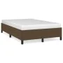 Bettgestell aus dunkelbraunem Stoff, 120 x 190 cm von , Betten und Lattenroste - Ref: Foro24-379511, Preis: 89,90 €, Rabatt: %
