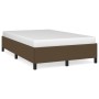 Dark brown fabric bed frame 120x190 cm by , Beds and slatted bases - Ref: Foro24-379511, Price: 111,25 €, Discount: %
