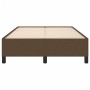 Dark brown fabric bed frame 120x190 cm by , Beds and slatted bases - Ref: Foro24-379511, Price: 111,25 €, Discount: %