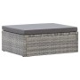 Tumbona cama jardín con techo ratán sintético gris de vidaXL, Camas para exteriores - Ref: Foro24-46158, Precio: 511,82 €, De...