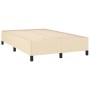 Cream fabric bed frame 120x190 cm by , Beds and slatted bases - Ref: Foro24-379513, Price: 95,11 €, Discount: %