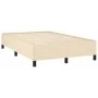 Cream fabric bed frame 120x190 cm by , Beds and slatted bases - Ref: Foro24-379513, Price: 93,88 €, Discount: %