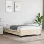 Cream fabric bed frame 120x190 cm by , Beds and slatted bases - Ref: Foro24-379513, Price: 93,88 €, Discount: %