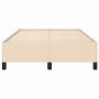 Cream fabric bed frame 120x190 cm by , Beds and slatted bases - Ref: Foro24-379513, Price: 95,11 €, Discount: %
