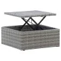 Gartenbett Sonnenliege mit synthetischem Rattandach grau von vidaXL, Betten im Freien - Ref: Foro24-46158, Preis: 535,67 €, R...