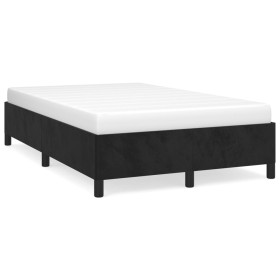 Estructura de cama terciopelo negro 120x190 cm