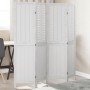 Biombo separador de 4 paneles madera maciza Paulownia blanco de , Divisores de ambientes - Ref: Foro24-358721, Precio: 114,67...