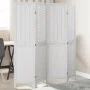 Biombo separador de 4 paneles madera maciza Paulownia blanco de , Divisores de ambientes - Ref: Foro24-358721, Precio: 105,54...