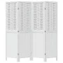 Biombo separador de 4 paneles madera maciza Paulownia blanco de , Divisores de ambientes - Ref: Foro24-358721, Precio: 105,54...