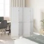 Biombo separador de 4 paneles madera maciza Paulownia blanco de , Divisores de ambientes - Ref: Foro24-358721, Precio: 105,54...