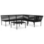 Juego de muebles de jardín 6 piezas con cojines PVC negro de vidaXL, Conjuntos de jardín - Ref: Foro24-48591, Precio: 404,89 ...