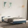 Dunkelblauer Samtbettrahmen mit Kopfteil 120x190 cm von , Betten und Lattenroste - Ref: Foro24-379551, Preis: 121,38 €, Rabat...