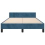 Dunkelblauer Samtbettrahmen mit Kopfteil 120x190 cm von , Betten und Lattenroste - Ref: Foro24-379551, Preis: 122,80 €, Rabat...