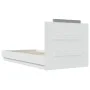 Bed frame with headboard and white LED lights 90x190 cm by , Beds and slatted bases - Ref: Foro24-3210059, Price: 165,27 €, D...