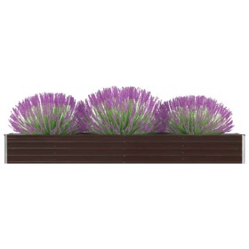 Braunes Gartenbett aus verzinktem Stahl, 320 x 40 x 45 cm von vidaXL, Töpfe und Pflanzgefäße - Ref: Foro24-47054, Preis: 73,9...