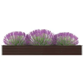 Braunes Gartenbett aus verzinktem Stahl, 320 x 40 x 45 cm von vidaXL, Töpfe und Pflanzgefäße - Ref: Foro24-47054, Preis: 72,1...