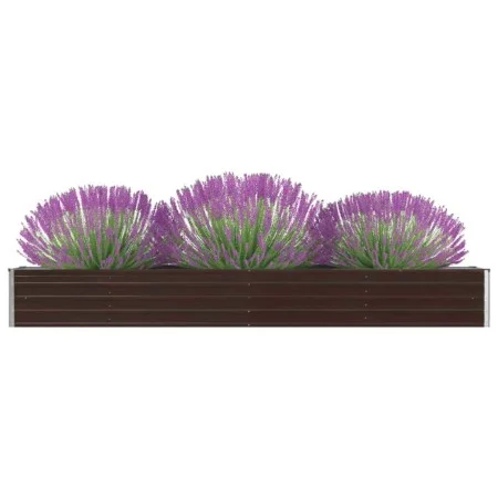 Arriate de jardín de acero galvanizado marrón 320x40x45 cm de vidaXL, Maceteros y jardineras - Ref: Foro24-47054, Precio: 73,...