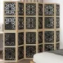 Divider screen 6 panels solid Paulownia wood brown black by , Room dividers - Ref: Foro24-358810, Price: 168,09 €, Discount: %