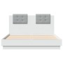 Bettgestell mit Kopfteil und weißen LED-Leuchten 120x190 cm von , Betten und Lattenroste - Ref: Foro24-3210052, Preis: 223,58...