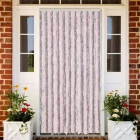 Silver gray and pink chenille fly curtain 56x185 cm by , Mosquito nets for windows - Ref: Foro24-377360, Price: 35,73 €, Disc...