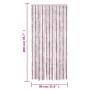 Silbergrauer und rosafarbener Chenille-Fliegenvorhang, 90 x 200 cm von , Moskitonetze für Fenster - Ref: Foro24-377362, Preis...