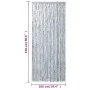 White and gray chenille fly curtain 100x230 cm by , Mosquito nets for windows - Ref: Foro24-377376, Price: 67,31 €, Discount: %