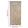 Dunkelbrauner und beiger Chenille-Fliegenvorhang, 90 x 200 cm von , Moskitonetze für Fenster - Ref: Foro24-377355, Preis: 62,...