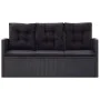 6-teiliges Gartenmöbel-Set und Kissen Kunstrattan schwarz von vidaXL, Gartensets - Ref: Foro24-46094, Preis: 793,99 €, Rabatt: %