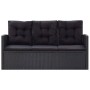 6-teiliges Gartenmöbel-Set und Kissen Kunstrattan schwarz von vidaXL, Gartensets - Ref: Foro24-46094, Preis: 596,20 €, Rabatt: %