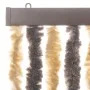 Dark brown and beige chenille fly curtain 100x200 cm by , Mosquito nets for windows - Ref: Foro24-377357, Price: 63,54 €, Dis...
