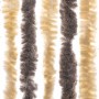 Dark brown and beige chenille fly curtain 100x200 cm by , Mosquito nets for windows - Ref: Foro24-377357, Price: 57,02 €, Dis...