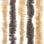 Dark brown and beige chenille fly curtain 100x200 cm by , Mosquito nets for windows - Ref: Foro24-377357, Price: 63,54 €, Dis...