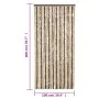 Dark brown and beige chenille fly curtain 100x200 cm by , Mosquito nets for windows - Ref: Foro24-377357, Price: 63,54 €, Dis...