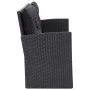 6-teiliges Gartenmöbel-Set und Kissen Kunstrattan schwarz von vidaXL, Gartensets - Ref: Foro24-46094, Preis: 793,99 €, Rabatt: %