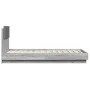 Bed frame headboard LED lights Sonoma gray 75x190 cm by , Beds and slatted bases - Ref: Foro24-3210071, Price: 159,42 €, Disc...