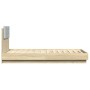 Sonoma oak engineered wood bed with headboard 75x190 cm by , Beds and slatted bases - Ref: Foro24-3209977, Price: 131,13 €, D...