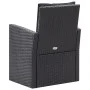 6-teiliges Gartenmöbel-Set und Kissen Kunstrattan schwarz von vidaXL, Gartensets - Ref: Foro24-46094, Preis: 793,99 €, Rabatt: %