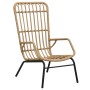 Hellbrauner Gartenstuhl aus synthetischem Rattan von vidaXL, Gartenstühle - Ref: Foro24-48580, Preis: 213,52 €, Rabatt: %