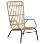 Silla de jardín ratán sintético marrón claro de vidaXL, Sillas de jardín - Ref: Foro24-48580, Precio: 209,58 €, Descuento: %