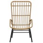 Hellbrauner Gartenstuhl aus synthetischem Rattan von vidaXL, Gartenstühle - Ref: Foro24-48580, Preis: 213,52 €, Rabatt: %