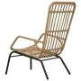 Silla de jardín ratán sintético marrón claro de vidaXL, Sillas de jardín - Ref: Foro24-48580, Precio: 209,58 €, Descuento: %
