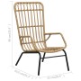 Hellbrauner Gartenstuhl aus synthetischem Rattan von vidaXL, Gartenstühle - Ref: Foro24-48580, Preis: 213,52 €, Rabatt: %