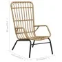 Silla de jardín ratán sintético marrón claro de vidaXL, Sillas de jardín - Ref: Foro24-48580, Precio: 209,58 €, Descuento: %