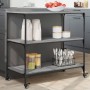 Sonoma grauer Küchenwagen aus Holzwerkstoff, 102 x 50 x 95 cm von , Küchen- und Speisewagen - Ref: Foro24-842324, Preis: 84,7...