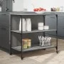 Sonoma grauer Küchenwagen aus Holzwerkstoff, 102 x 50 x 95 cm von , Küchen- und Speisewagen - Ref: Foro24-842324, Preis: 83,7...