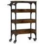 Carrito de cocina madera ingeniería roble ahumado 53x20x76 cm de , Carros de cocina y comedor - Ref: Foro24-842353, Precio: 5...