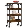 Küchenwagen aus geräuchertem Eichenholzwerkstoff, 53 x 20 x 76 cm von , Küchen- und Speisewagen - Ref: Foro24-842353, Preis: ...