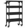 Black engineered wood kitchen cart 53x20x76 cm by , Kitchen and dining carts - Ref: Foro24-842351, Price: 62,62 €, Discount: %