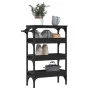 Black engineered wood kitchen cart 53x20x76 cm by , Kitchen and dining carts - Ref: Foro24-842351, Price: 62,62 €, Discount: %